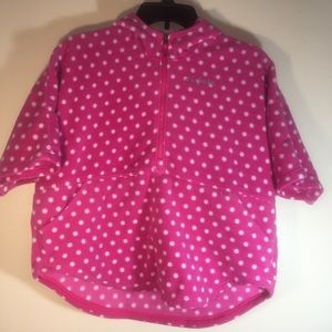 Polka Columbia Fleece Half zip girls pink size 8